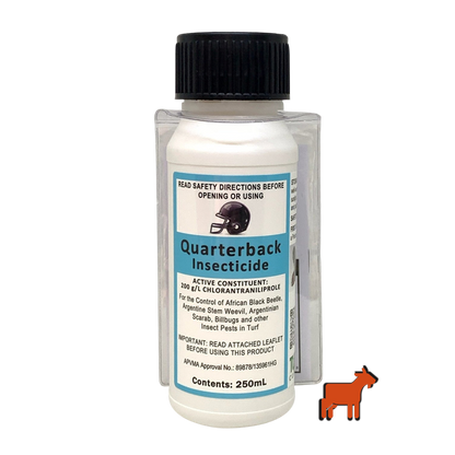 Quarterback Insecticide 250ml bottle – Chlorantraniliprole systemic lawn insecticide