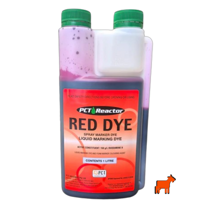 Reactor Red Dye Spray Indicator 1L bottle by Surefire – Rhodamine B marker dye for herbicide and fertiliser applications