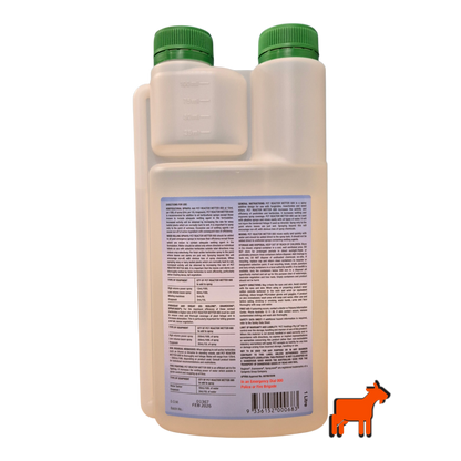 Reactor Wetter 600 1L back label showing application rates for herbicide, fungicide and insecticide use
