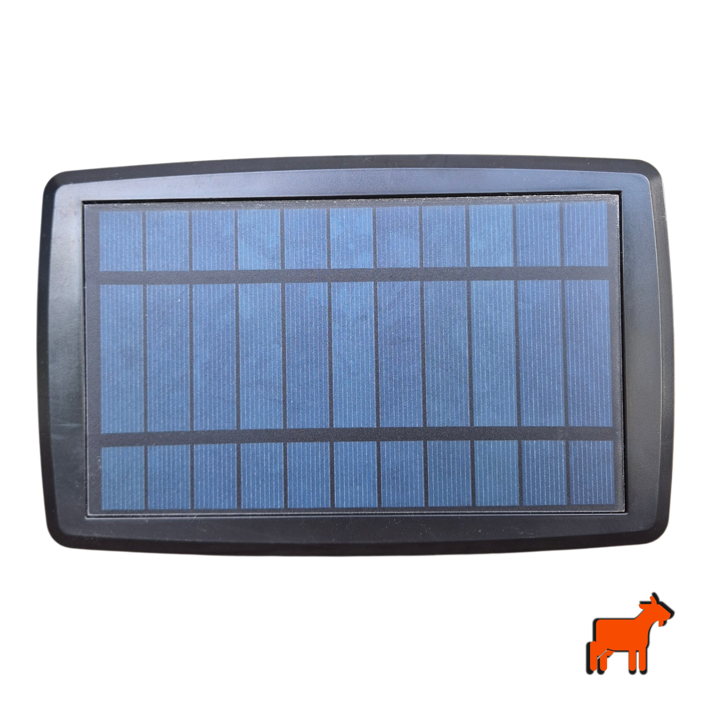 Close up of solar panel powering outdoor festoon string lights for garden use