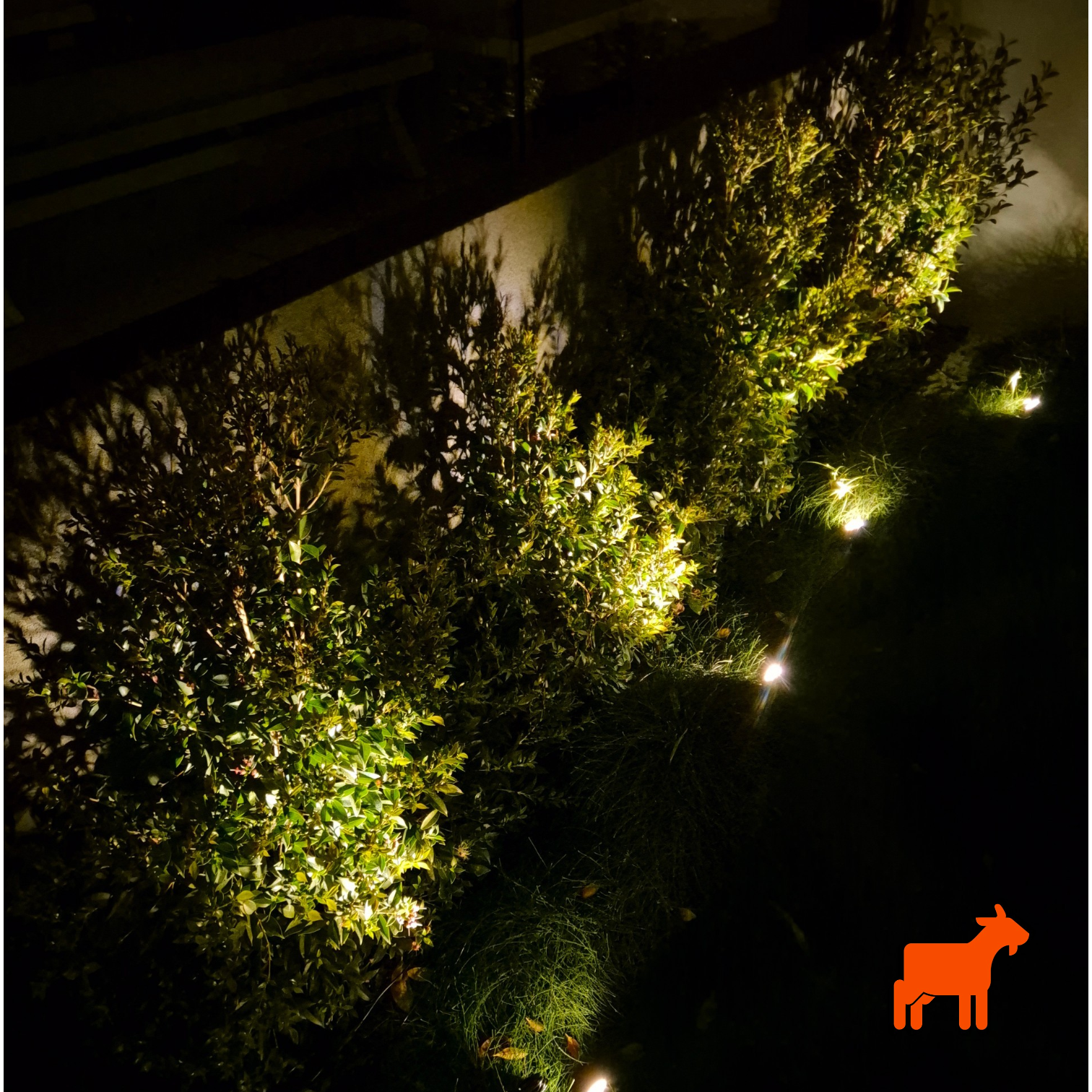 4-pack solar garden spotlights in aluminium housing, front product shot