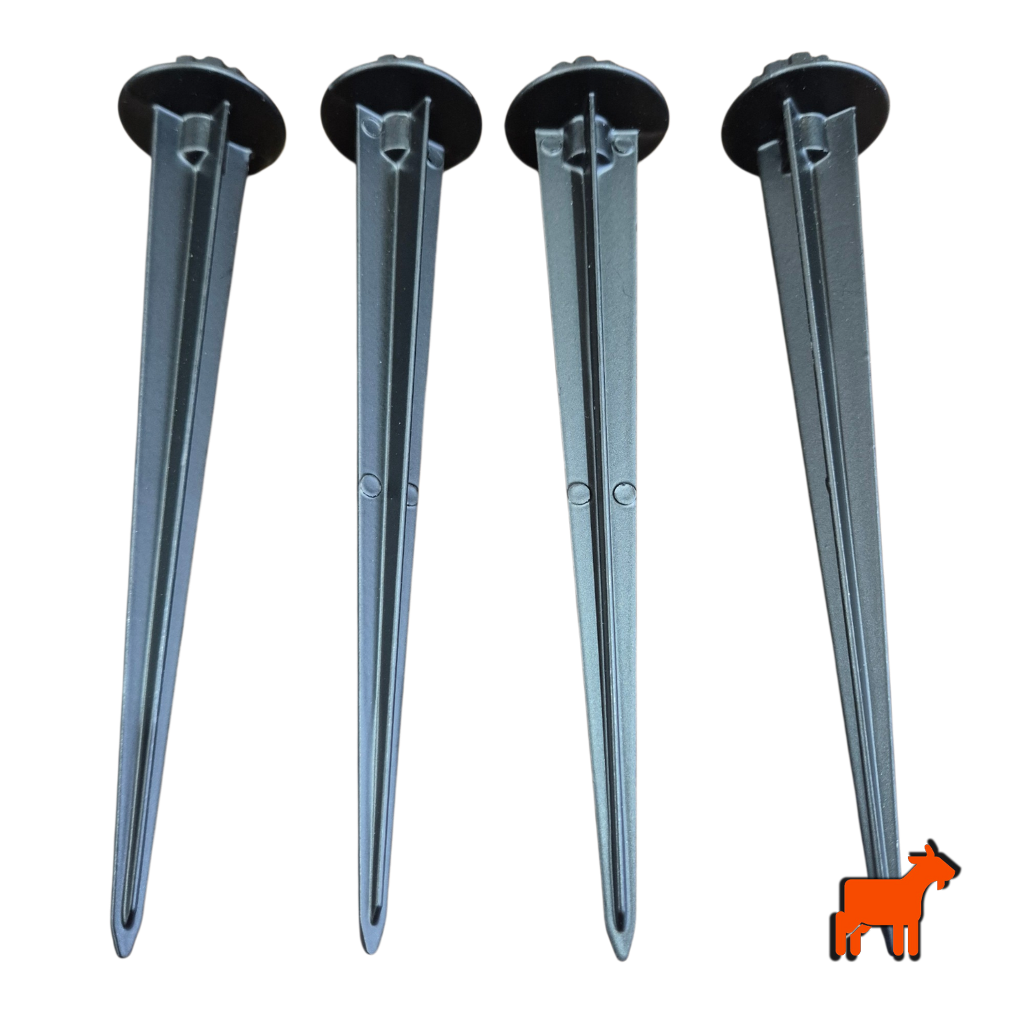4-pack solar garden spotlight set with all components laid out