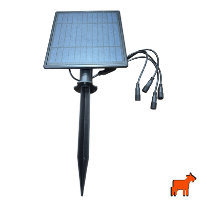 Close-up of IP65-rated aluminium body of outdoor solar spotlight