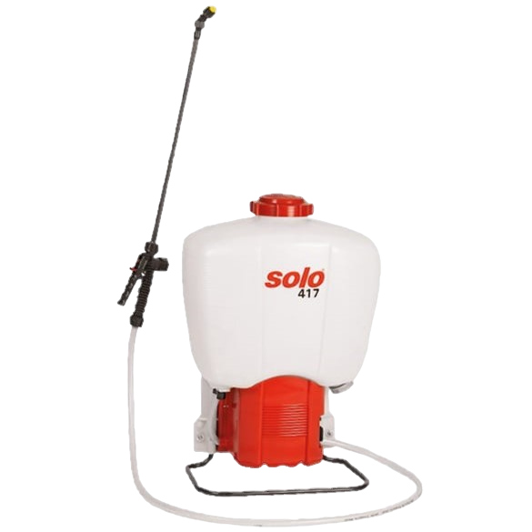 Solo 417Li 18L professional battery backpack sprayer with two-speed 12V pump and pressure gauge – front product 