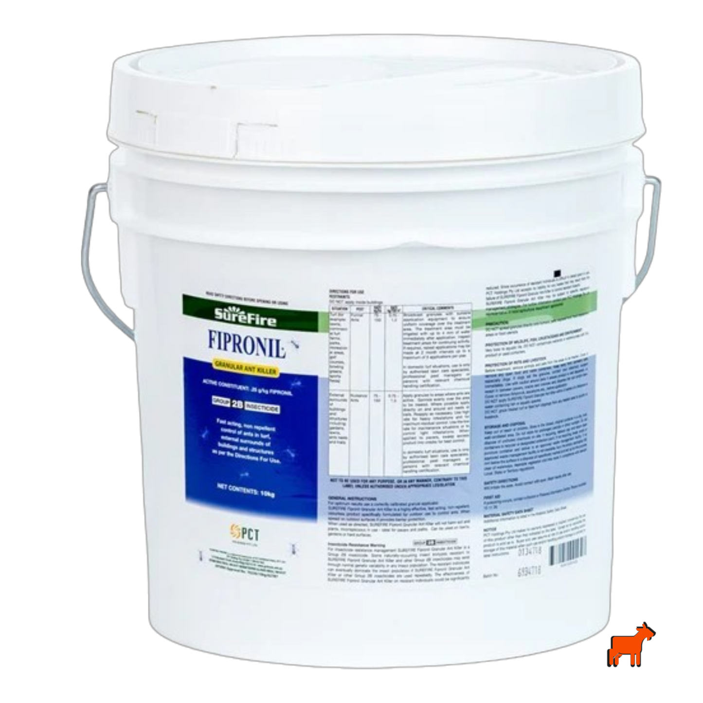 Surefire Fipronil Granular Ant Killer 10kg – commercial size for large area ant control and barrier protection
