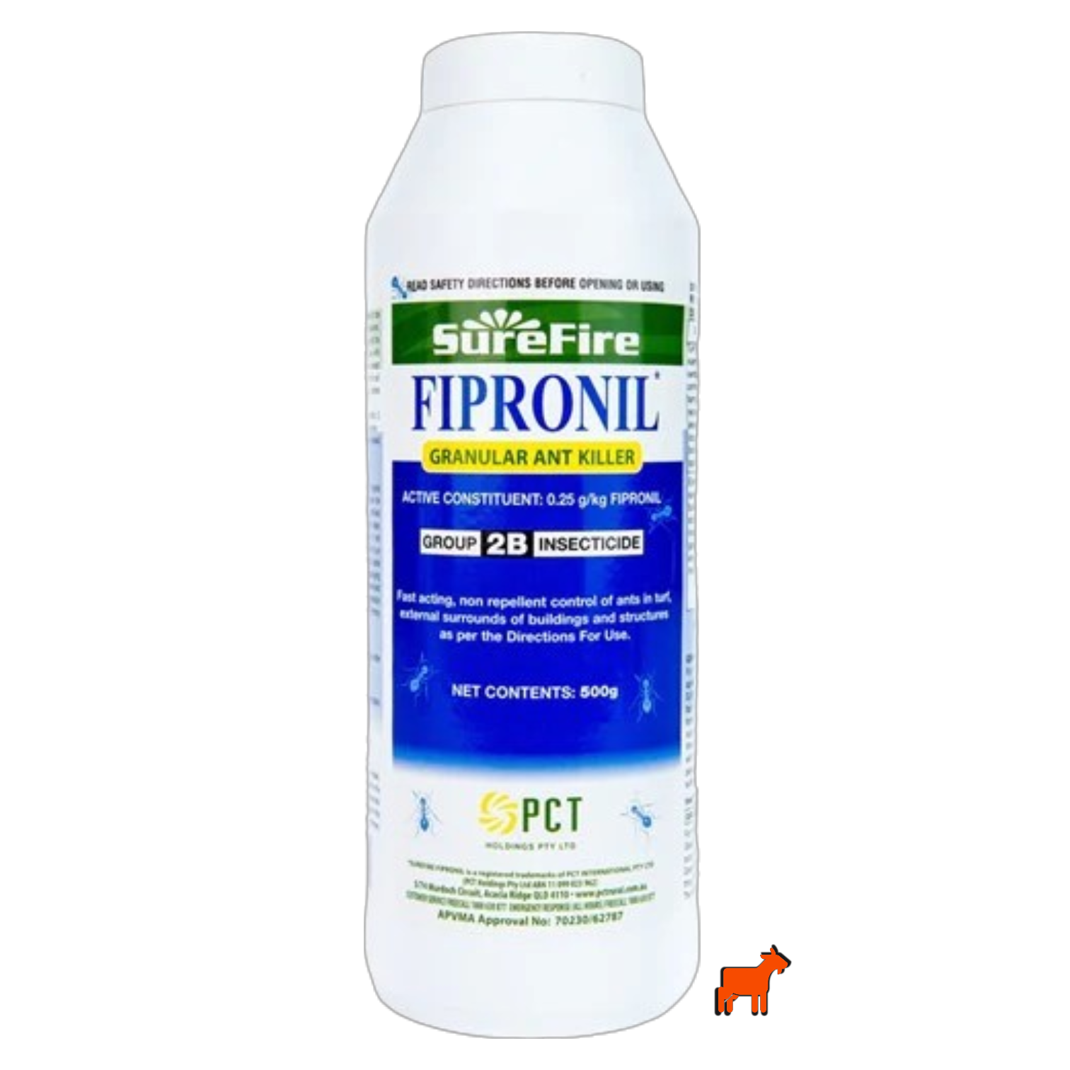 Surefire Fipronil Granular Ant Killer 500g – non-repellent Fipronil for ant nest elimination in lawns and garden beds