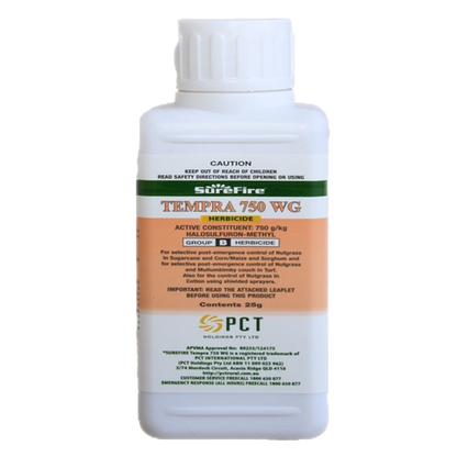 Surefire Tempra 750 WG granular herbicide 25g sachet for selective nutgrass control