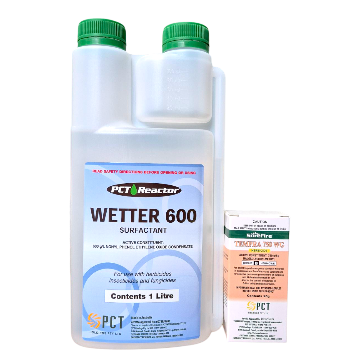 Surefire Tempra 750 WG and Wetter 600 bundle for nutgrass and Mullumbimby couch control in Australian lawns