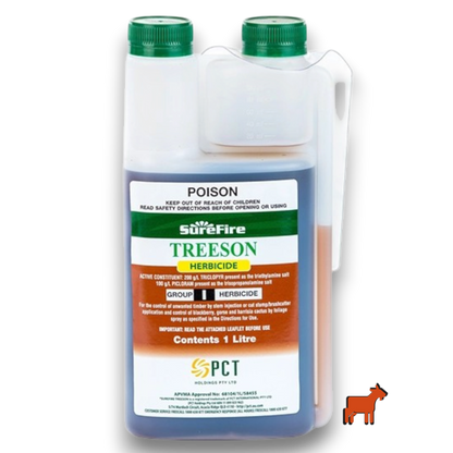 Surefire Treeson 1L herbicide bottle – woody weed and tree killer for Australian conditions