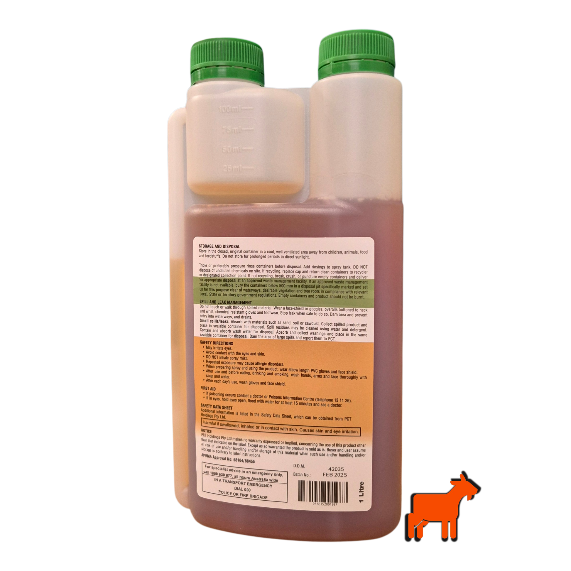 Back view of SureFire Treeson Herbicide packaging for woody weed and tree control