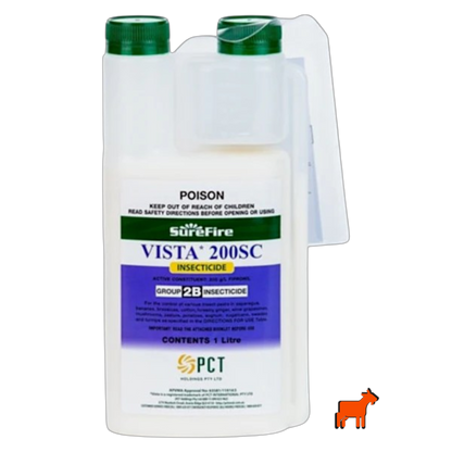 Vista 200SC Fipronil 200g/L insecticide bottle – broad-spectrum pest control for mole crickets, fire ants and lawn grubs