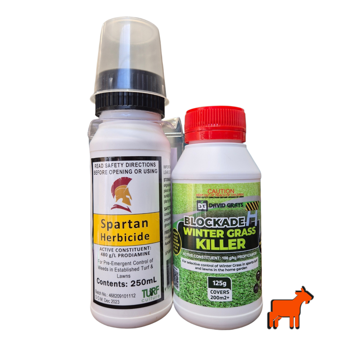 Wintergrass Killer and Spartan pre-emergent herbicide bundle pack for Australian lawns