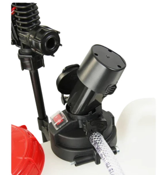 Solo 441Li splash-protected switch and 50cm unbreakable spray wand detail